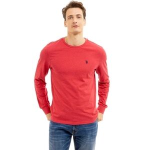 Casual Red Polo long sleeve shirt 👕